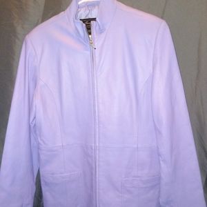 *New*Terry Lewis Classic Luxuries lavender leather jacket